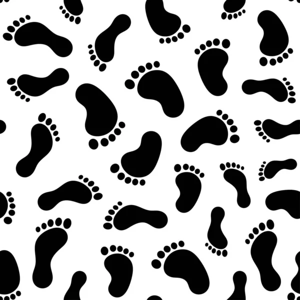 Seamless Pattern Footprint Vector Illustration — Stock Vector