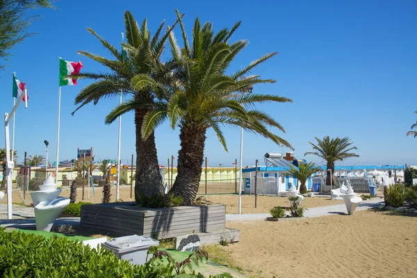 Strand in rimini, italien — Stockfoto