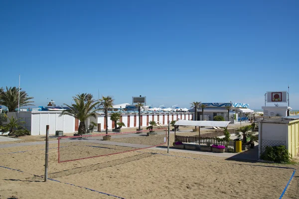 The beach at the resort of Rimini, Italy — Stock Photo, Image