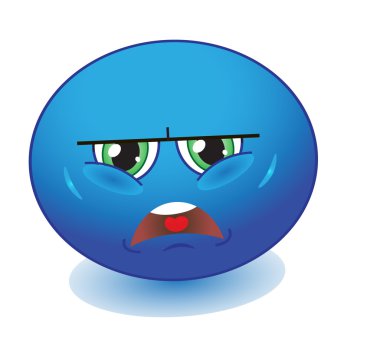 Mavi Hüzünlü gülümseme