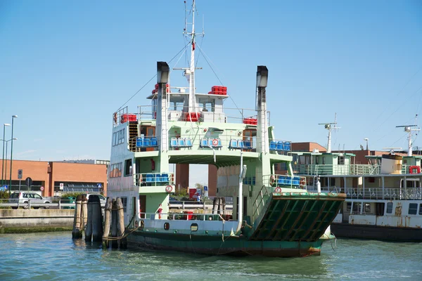 Ship on the quay at the port of Venice, Italy — Stock Photo, Image