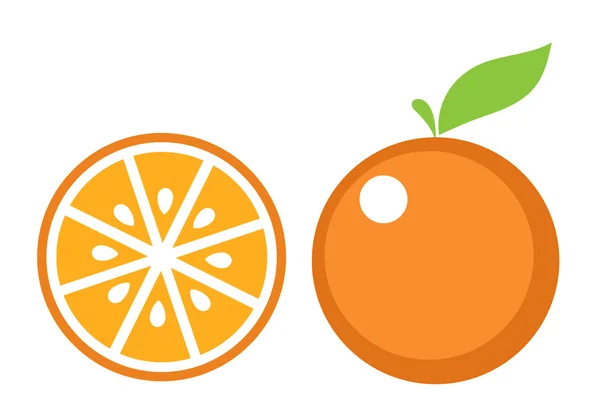 Tranche de fruits orange — Image vectorielle