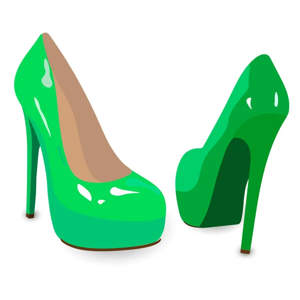 Zöld cipő. — Stock Vector