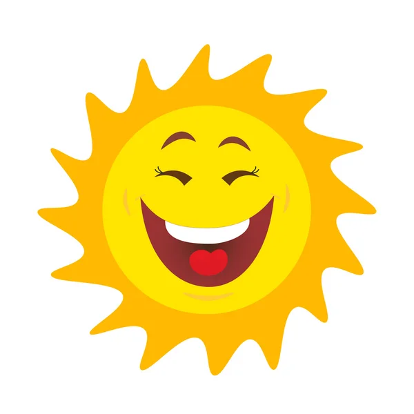 Sun with smile — Stock Vector