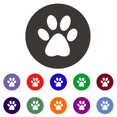 köpek pençe işareti simgesi. Evcil hayvan sembolü.