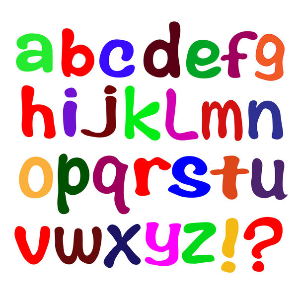 Английский алфавит на белом фоне
