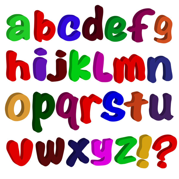 Английский алфавит на белом фоне
