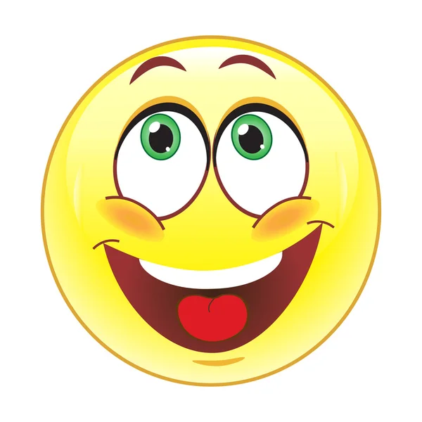 Smiley cartoon  face — Stock Vector