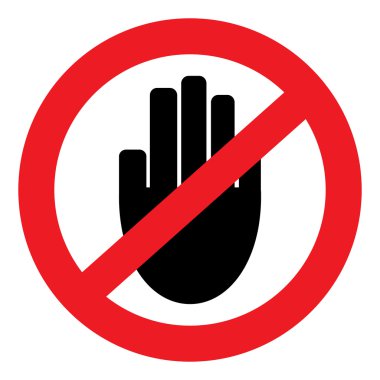 Do not touch clipart