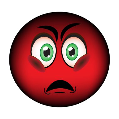 Agresif yüz illüstrasyon