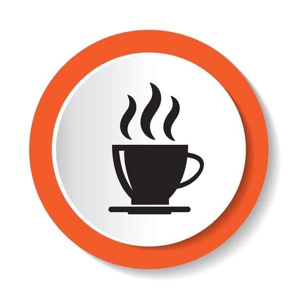 Icon with a cup of coffee — Stock Vector