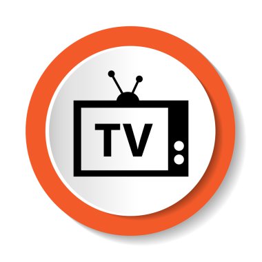 tv görüntüsü ile yuvarlak simge