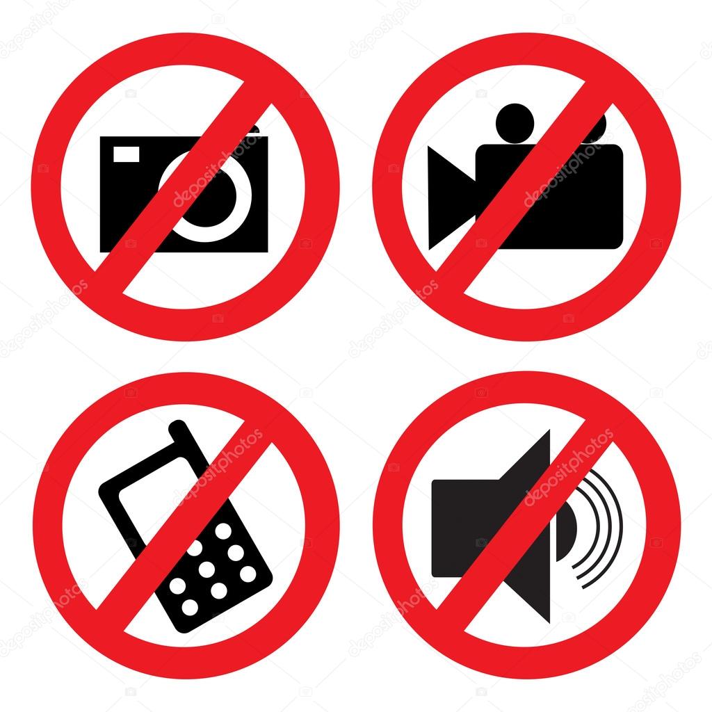 Set of icons forbidding