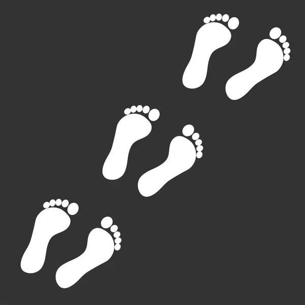 De voetafdrukken — Stockvector