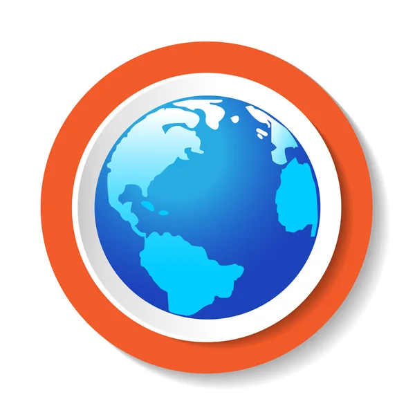 Earth logo šablona. — Stockový vektor