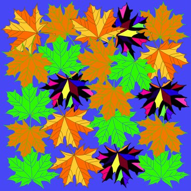 Sonbahar akçaağaç yaprakları