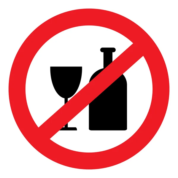 Icon banning alcohol — Stock Vector