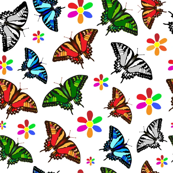 Бабочка бесшовная — стоковый вектор