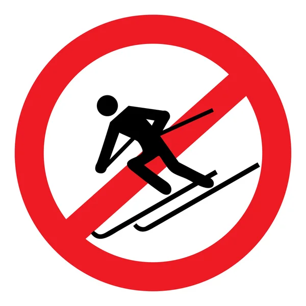 No skiing is dangerous — ストックベクタ