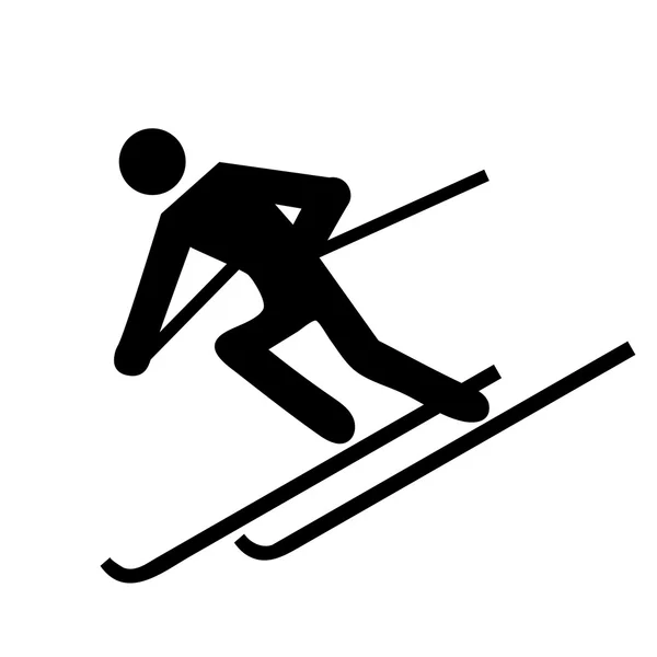 スキー アイコン — ストックベクタ