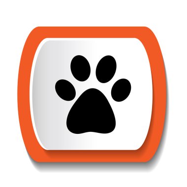 Bir hayvan pençe görüntü ile vektör simgesi