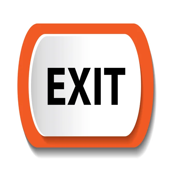 Vector icon with the word EXIT — Stock Vector