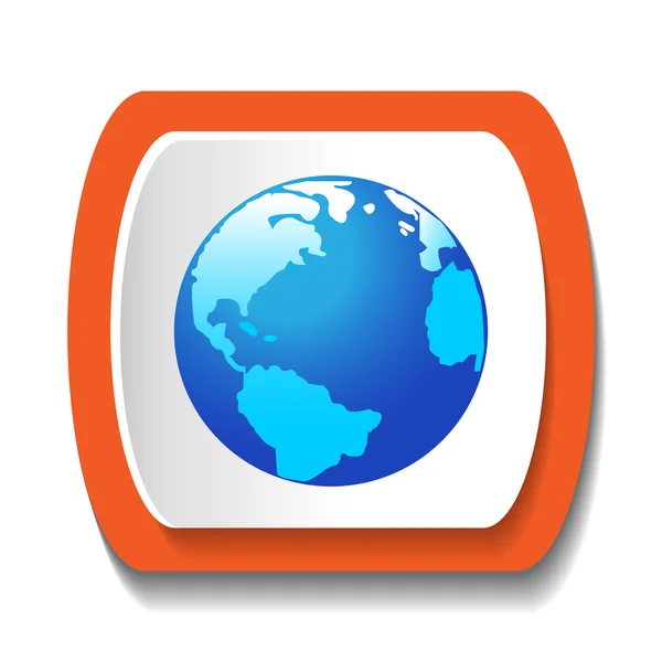 Modelo de logotipo da Terra. Signo do globo . — Vetor de Stock