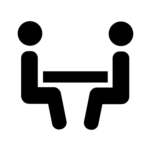 Pessoas sentadas à mesa — Vetor de Stock