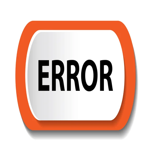 Icono del vector con la palabra ERROR — Vector de stock