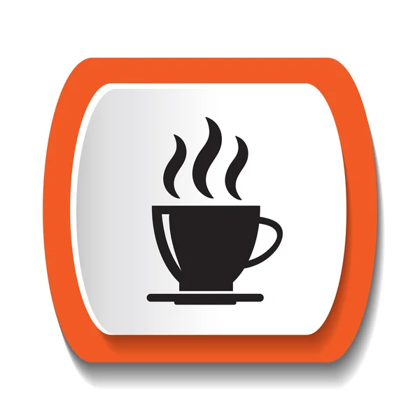Vector icon with a cup of coffee — Stock Vector