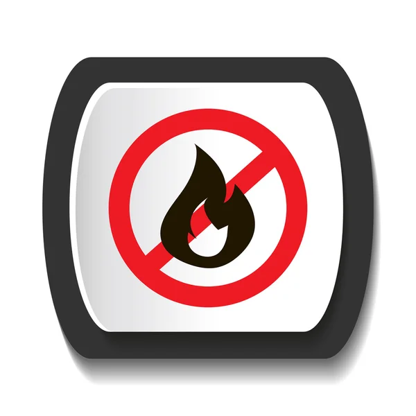 No hay icono de fuego — Vector de stock