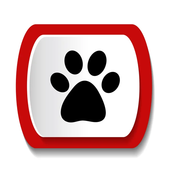 Vector icon with the image of an animal paw — Stock Vector