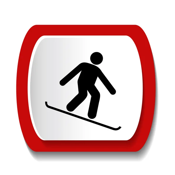 Snowboarding icon — Stock Vector