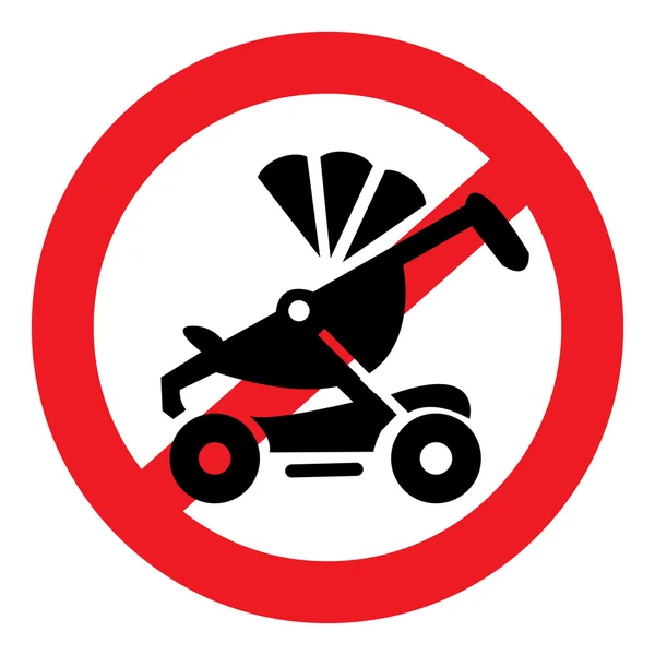 Icon ban stroller — Stock Vector