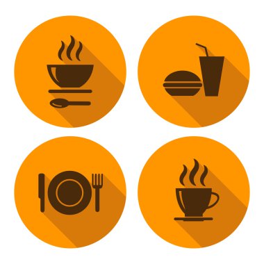 gıda ile vektör simge kümesi