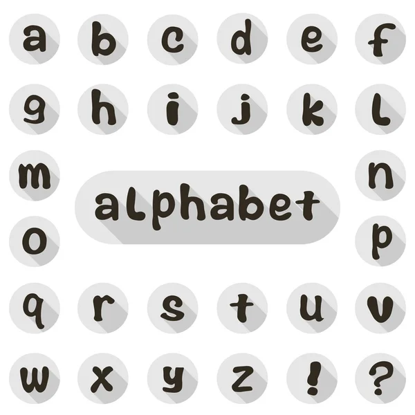 Satz von Vektorsymbolen mit den Buchstaben des englischen Alphabets — Stockvektor