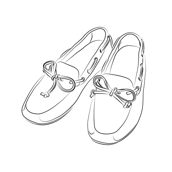 Vector shoes on a white background. — Stock Vector