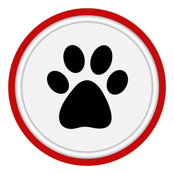 Vector pictogram met de afbeelding van een dier paw — Stockvector