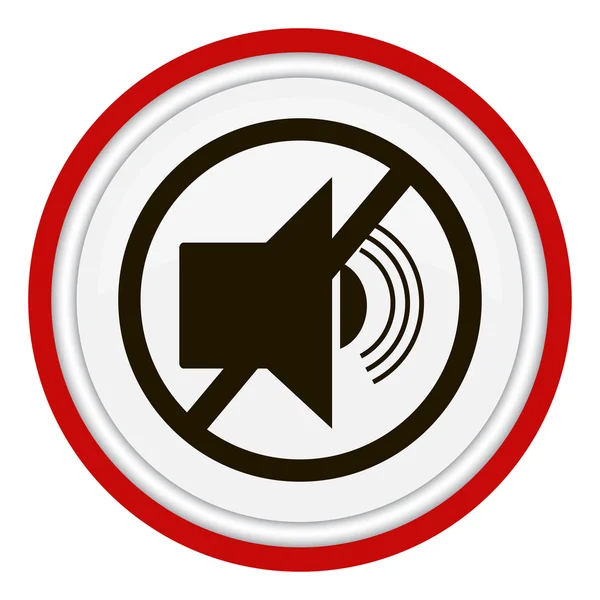 Icône vectorielle avec symbole interdit radiosound — Image vectorielle