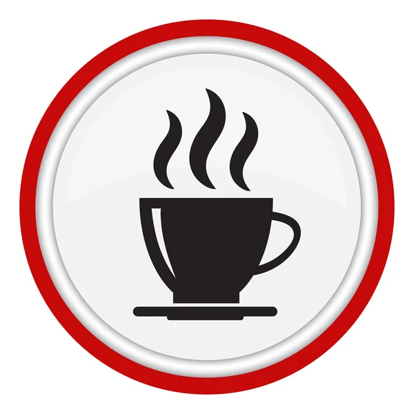 Icono del vector con una taza de café — Vector de stock