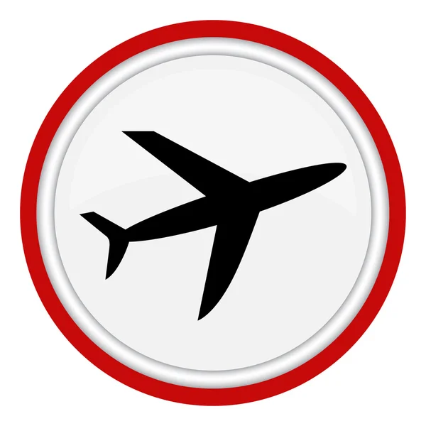 Vector icon with the image of an airplane — Stock Vector