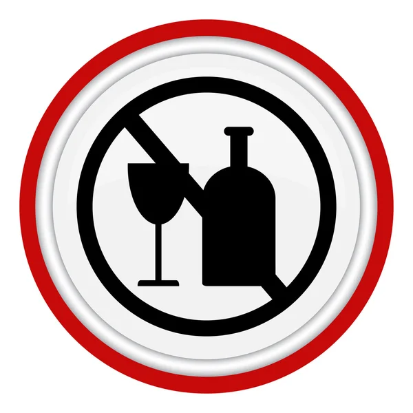 stock vector Icon banning alcohol