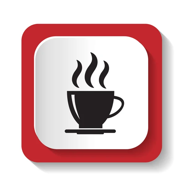 Vector icon with a cup of coffee — Stock Vector