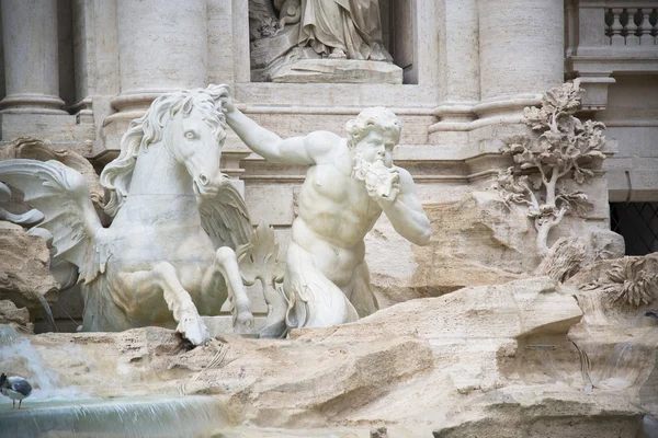 De beroemde Trevifontein in Rome. — Stockfoto