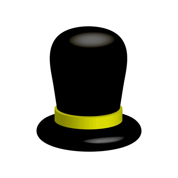 Black hat on a white background — Stock Vector