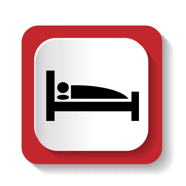 Векторний знак з зображенням ліжка — стоковий вектор