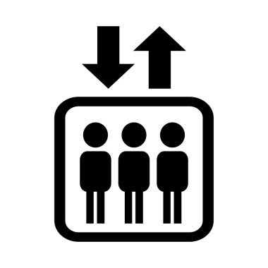 Simge Asansör. Vektör çizim.