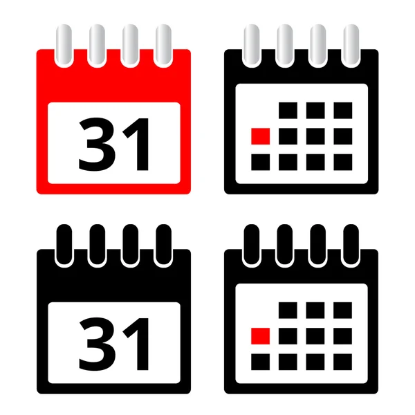 Calendar icon, vector illustration. Flat design style — Stock Vector