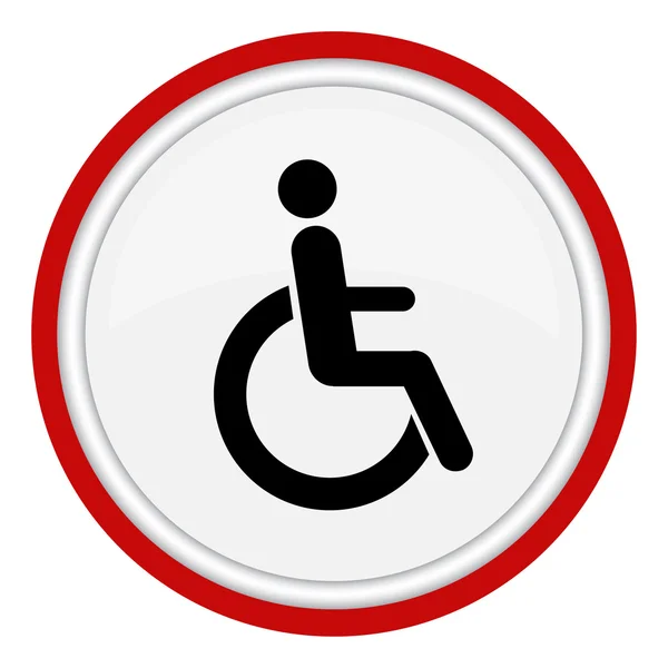 Handicap pictogram teken, geïsoleerd op wit, vector — Stockvector