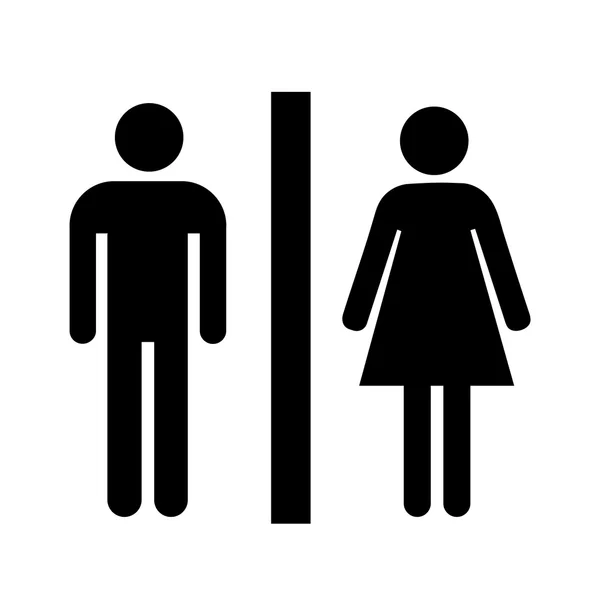 남자와 여자 화장실 간판 — 스톡 벡터
